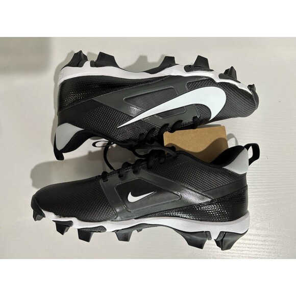 Nike Alpha Menace 4 Shark Black White Football Cleats FN0028-001 Mens Sizes 10